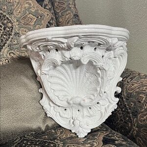 Elegant White Ceramic Decorative Shelf